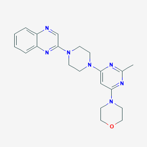 molecular formula C21H25N7O B6459433 2-{4-[2-methyl-6-(morpholin-4-yl)pyrimidin-4-yl]piperazin-1-yl}quinoxaline CAS No. 2347602-90-6