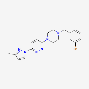 molecular formula C19H21BrN6 B6459480 3-{4-[(3-bromophenyl)methyl]piperazin-1-yl}-6-(3-methyl-1H-pyrazol-1-yl)pyridazine CAS No. 2548979-94-6