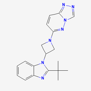 molecular formula C19H21N7 B6459554 2-tert-butyl-1-(1-{[1,2,4]triazolo[4,3-b]pyridazin-6-yl}azetidin-3-yl)-1H-1,3-benzodiazole CAS No. 2548988-29-8