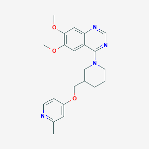 6,7-dimethoxy-4-(3-{[(2-methylpyridin-4-yl)oxy]methyl}piperidin-1-yl)quinazoline