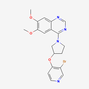 molecular formula C19H19BrN4O3 B6459562 4-{3-[(3-bromopyridin-4-yl)oxy]pyrrolidin-1-yl}-6,7-dimethoxyquinazoline CAS No. 2549001-27-4