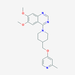 molecular formula C22H26N4O3 B6459573 6,7-dimethoxy-4-(4-{[(2-methylpyridin-4-yl)oxy]methyl}piperidin-1-yl)quinazoline CAS No. 2548988-26-5