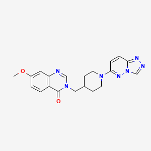 molecular formula C20H21N7O2 B6459607 7-methoxy-3-[(1-{[1,2,4]triazolo[4,3-b]pyridazin-6-yl}piperidin-4-yl)methyl]-3,4-dihydroquinazolin-4-one CAS No. 2548991-97-3