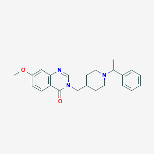 molecular formula C23H27N3O2 B6459638 7-methoxy-3-{[1-(1-phenylethyl)piperidin-4-yl]methyl}-3,4-dihydroquinazolin-4-one CAS No. 2549017-95-8