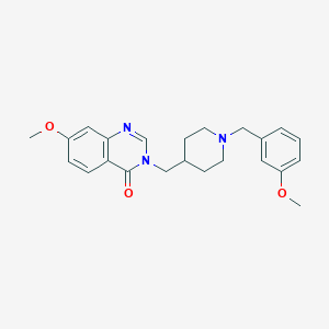 molecular formula C23H27N3O3 B6459661 7-methoxy-3-({1-[(3-methoxyphenyl)methyl]piperidin-4-yl}methyl)-3,4-dihydroquinazolin-4-one CAS No. 2549056-31-5