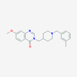 molecular formula C23H27N3O2 B6459665 7-methoxy-3-({1-[(3-methylphenyl)methyl]piperidin-4-yl}methyl)-3,4-dihydroquinazolin-4-one CAS No. 2549023-27-8