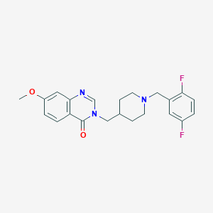 molecular formula C22H23F2N3O2 B6459667 3-({1-[(2,5-difluorophenyl)methyl]piperidin-4-yl}methyl)-7-methoxy-3,4-dihydroquinazolin-4-one CAS No. 2549045-51-2