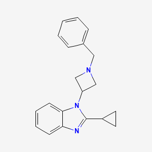 molecular formula C20H21N3 B6459671 1-(1-benzylazetidin-3-yl)-2-cyclopropyl-1H-1,3-benzodiazole CAS No. 2548995-64-6
