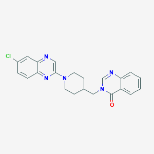 molecular formula C22H20ClN5O B6459678 3-{[1-(6-chloroquinoxalin-2-yl)piperidin-4-yl]methyl}-3,4-dihydroquinazolin-4-one CAS No. 2549008-34-4