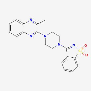 molecular formula C20H19N5O2S B6459729 3-[4-(3-methylquinoxalin-2-yl)piperazin-1-yl]-1lambda6,2-benzothiazole-1,1-dione CAS No. 2549020-39-3