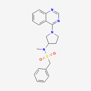 molecular formula C20H22N4O2S B6459758 N-methyl-1-phenyl-N-[1-(quinazolin-4-yl)pyrrolidin-3-yl]methanesulfonamide CAS No. 2548981-35-5