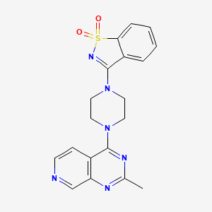 molecular formula C19H18N6O2S B6459759 3-(4-{2-methylpyrido[3,4-d]pyrimidin-4-yl}piperazin-1-yl)-1lambda6,2-benzothiazole-1,1-dione CAS No. 2549052-38-0