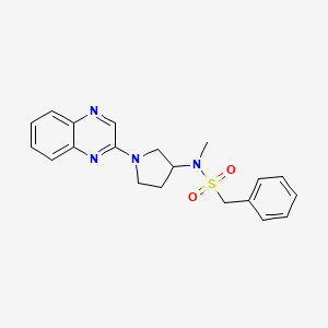 molecular formula C20H22N4O2S B6459766 N-methyl-1-phenyl-N-[1-(quinoxalin-2-yl)pyrrolidin-3-yl]methanesulfonamide CAS No. 2549053-77-0
