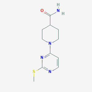 molecular formula C11H16N4OS B6459798 1-[2-(methylsulfanyl)pyrimidin-4-yl]piperidine-4-carboxamide CAS No. 2549047-56-3