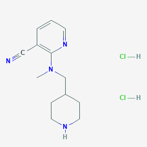 molecular formula C13H20Cl2N4 B6459817 2-{methyl[(piperidin-4-yl)methyl]amino}pyridine-3-carbonitrile dihydrochloride CAS No. 2549026-58-4