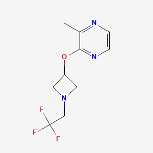 molecular formula C10H12F3N3O B6459828 2-methyl-3-{[1-(2,2,2-trifluoroethyl)azetidin-3-yl]oxy}pyrazine CAS No. 2548982-63-2