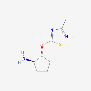 molecular formula C8H13N3OS B6459829 (1R,2R)-2-[(3-methyl-1,2,4-thiadiazol-5-yl)oxy]cyclopentan-1-amine CAS No. 2290670-78-7