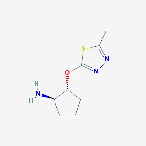 molecular formula C8H13N3OS B6459834 (1R,2R)-2-[(5-methyl-1,3,4-thiadiazol-2-yl)oxy]cyclopentan-1-amine CAS No. 2277101-04-7