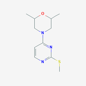 molecular formula C11H17N3OS B6459835 2,6-dimethyl-4-[2-(methylsulfanyl)pyrimidin-4-yl]morpholine CAS No. 2549029-52-7