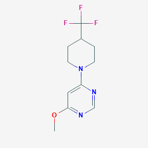 molecular formula C11H14F3N3O B6459852 4-methoxy-6-[4-(trifluoromethyl)piperidin-1-yl]pyrimidine CAS No. 2548990-61-8