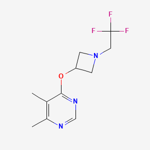 molecular formula C11H14F3N3O B6459877 4,5-dimethyl-6-{[1-(2,2,2-trifluoroethyl)azetidin-3-yl]oxy}pyrimidine CAS No. 2549032-19-9