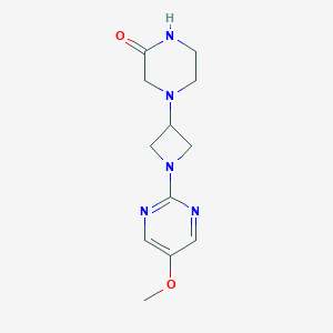 molecular formula C12H17N5O2 B6459882 4-[1-(5-methoxypyrimidin-2-yl)azetidin-3-yl]piperazin-2-one CAS No. 2548992-46-5