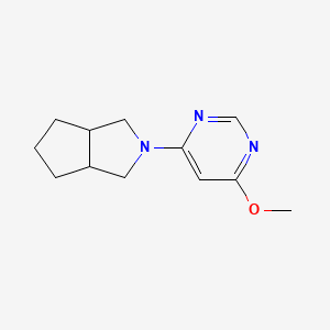 molecular formula C12H17N3O B6459885 4-methoxy-6-{octahydrocyclopenta[c]pyrrol-2-yl}pyrimidine CAS No. 2548978-67-0