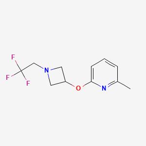 molecular formula C11H13F3N2O B6459889 2-methyl-6-{[1-(2,2,2-trifluoroethyl)azetidin-3-yl]oxy}pyridine CAS No. 2549007-58-9
