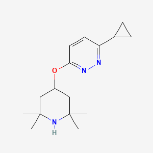 molecular formula C16H25N3O B6459890 3-cyclopropyl-6-[(2,2,6,6-tetramethylpiperidin-4-yl)oxy]pyridazine CAS No. 2549007-53-4