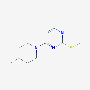molecular formula C11H17N3S B6459913 4-(4-methylpiperidin-1-yl)-2-(methylsulfanyl)pyrimidine CAS No. 2548978-80-7
