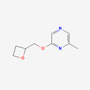 molecular formula C9H12N2O2 B6459915 2-methyl-6-[(oxetan-2-yl)methoxy]pyrazine CAS No. 2549048-29-3