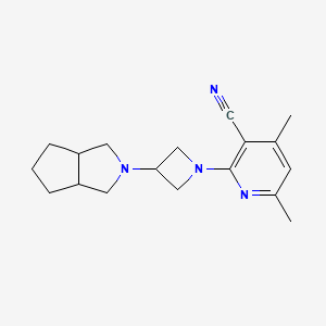molecular formula C18H24N4 B6459922 4,6-dimethyl-2-(3-{octahydrocyclopenta[c]pyrrol-2-yl}azetidin-1-yl)pyridine-3-carbonitrile CAS No. 2548989-41-7