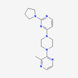 molecular formula C17H23N7 B6459965 4-[4-(3-methylpyrazin-2-yl)piperazin-1-yl]-2-(pyrrolidin-1-yl)pyrimidine CAS No. 2404411-40-9