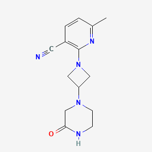 molecular formula C14H17N5O B6460011 6-methyl-2-[3-(3-oxopiperazin-1-yl)azetidin-1-yl]pyridine-3-carbonitrile CAS No. 2549008-10-6