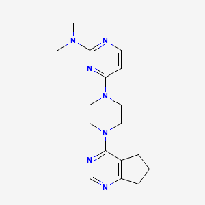 molecular formula C17H23N7 B6460022 4-(4-{5H,6H,7H-cyclopenta[d]pyrimidin-4-yl}piperazin-1-yl)-N,N-dimethylpyrimidin-2-amine CAS No. 2549028-75-1