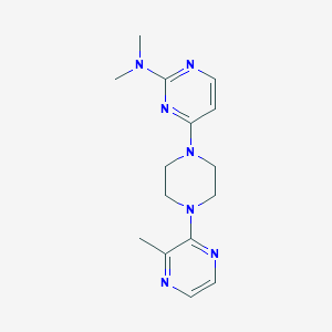 molecular formula C15H21N7 B6460023 N,N-dimethyl-4-[4-(3-methylpyrazin-2-yl)piperazin-1-yl]pyrimidin-2-amine CAS No. 2549048-14-6
