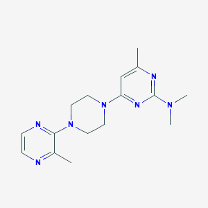 molecular formula C16H23N7 B6460028 N,N,4-trimethyl-6-[4-(3-methylpyrazin-2-yl)piperazin-1-yl]pyrimidin-2-amine CAS No. 2549051-50-3