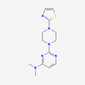 molecular formula C13H18N6S B6460052 N,N-dimethyl-2-[4-(1,3-thiazol-2-yl)piperazin-1-yl]pyrimidin-4-amine CAS No. 2549051-53-6