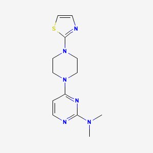 molecular formula C13H18N6S B6460056 N,N-dimethyl-4-[4-(1,3-thiazol-2-yl)piperazin-1-yl]pyrimidin-2-amine CAS No. 2549008-23-1
