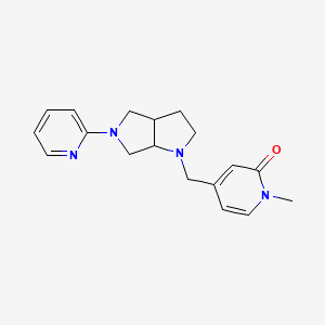 molecular formula C18H22N4O B6460069 1-methyl-4-{[5-(pyridin-2-yl)-octahydropyrrolo[2,3-c]pyrrol-1-yl]methyl}-1,2-dihydropyridin-2-one CAS No. 2549032-63-3