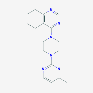molecular formula C17H22N6 B6460074 4-[4-(4-methylpyrimidin-2-yl)piperazin-1-yl]-5,6,7,8-tetrahydroquinazoline CAS No. 2548997-49-3