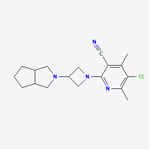 molecular formula C18H23ClN4 B6460080 5-chloro-4,6-dimethyl-2-(3-{octahydrocyclopenta[c]pyrrol-2-yl}azetidin-1-yl)pyridine-3-carbonitrile CAS No. 2549008-89-9