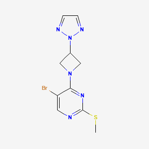 molecular formula C10H11BrN6S B6460088 5-bromo-2-(methylsulfanyl)-4-[3-(2H-1,2,3-triazol-2-yl)azetidin-1-yl]pyrimidine CAS No. 2549026-87-9