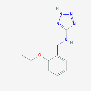 molecular formula C10H13N5O B064601 N-[(2-ethoxyphenyl)methyl]-2H-tetrazol-5-amine CAS No. 159709-07-6