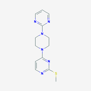 2-(methylsulfanyl)-4-[4-(pyrimidin-2-yl)piperazin-1-yl]pyrimidine