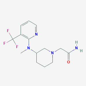 molecular formula C14H19F3N4O B6460108 2-(3-{methyl[3-(trifluoromethyl)pyridin-2-yl]amino}piperidin-1-yl)acetamide CAS No. 2549001-62-7