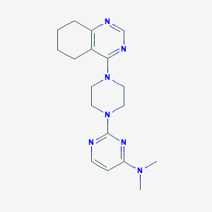 molecular formula C18H25N7 B6460126 N,N-dimethyl-2-[4-(5,6,7,8-tetrahydroquinazolin-4-yl)piperazin-1-yl]pyrimidin-4-amine CAS No. 2549047-75-6