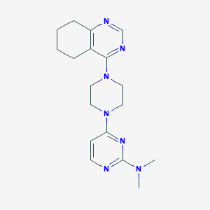 molecular formula C18H25N7 B6460135 N,N-dimethyl-4-[4-(5,6,7,8-tetrahydroquinazolin-4-yl)piperazin-1-yl]pyrimidin-2-amine CAS No. 2549004-24-0
