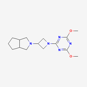 molecular formula C15H23N5O2 B6460161 2,4-dimethoxy-6-(3-{octahydrocyclopenta[c]pyrrol-2-yl}azetidin-1-yl)-1,3,5-triazine CAS No. 2549013-39-8