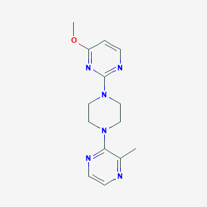 molecular formula C14H18N6O B6460185 4-methoxy-2-[4-(3-methylpyrazin-2-yl)piperazin-1-yl]pyrimidine CAS No. 2549033-83-0